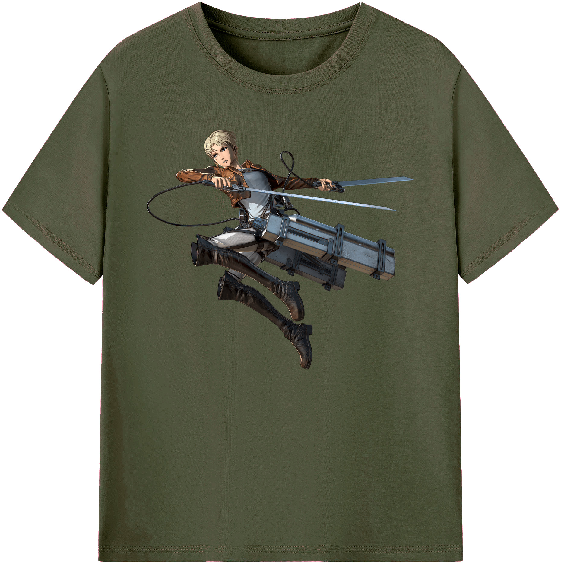 （画像用） 進撃の巨人 Attack on Titan 綿100％ メンズ半袖Tシャツ｜肌触りやわらか＆通気性